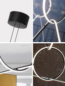 Axyaa Minimalist Line Chandeliers: Elegant LED Pendant Lighting with Magnetic Suction Connection