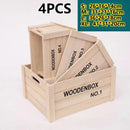 Axyaa Vintage Wooden Frame Storage Boxes Set of 4
