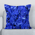 Axyaa Rose Blue Enchantress Pattern Sofa Pillowcase