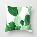 Axyaa Cactus Flower Succulent Plant Pillow Cover - Home Decorative Cushion Cover