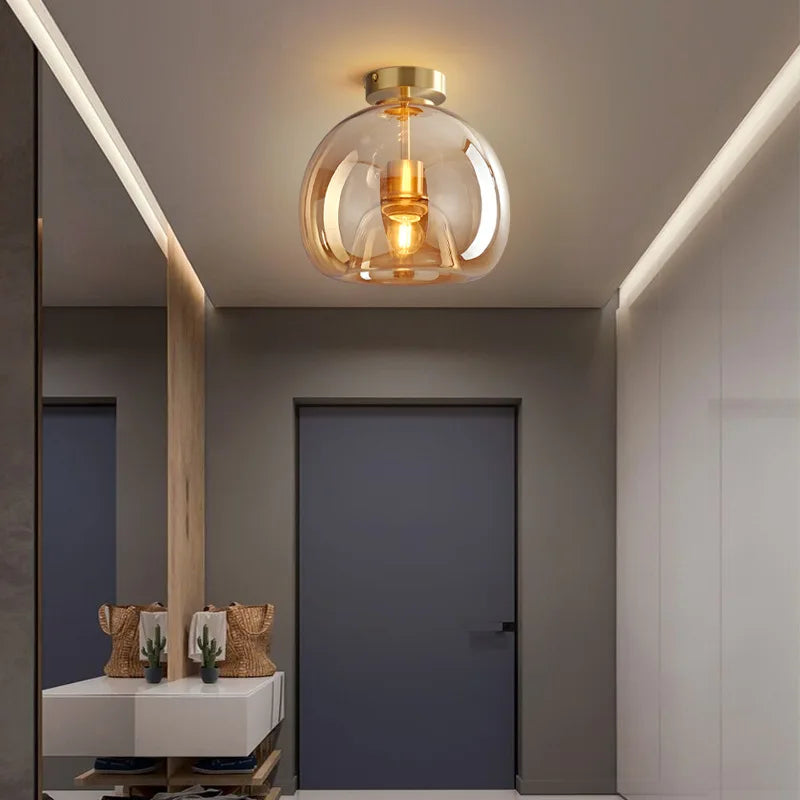 Modern Glass Ball Nordic Ceiling Light by Axyaa for Living Room Bedroom Kitchen Hallway