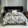 Axyaa 800TC Egyptian Cotton Bedding Set, Vintage Oil Print Style, Luxury Sheets