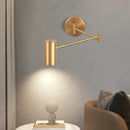 Axyaa Retro LED Swing Arm Wall Lamp Adjustable Telescopic 5W Fixture