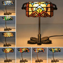 Axyaa Dragonfly Tiffany Glass Table Lamp - Baroque Style Bedroom Lighting