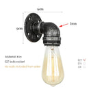 Axyaa Industrial Iron Pipe Wall Sconce for Bedroom, Bar, Restaurant, and Cafe