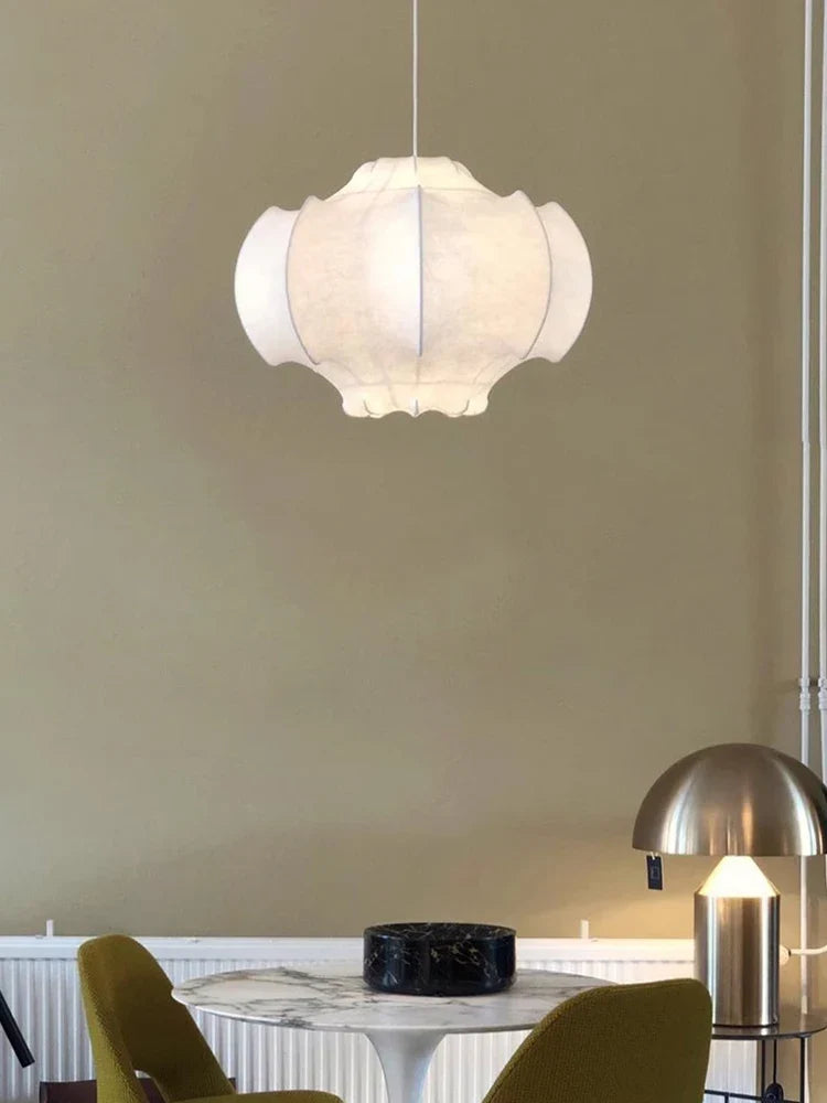 Axya French Silk Chandelier Cream Style Pendant Lamps