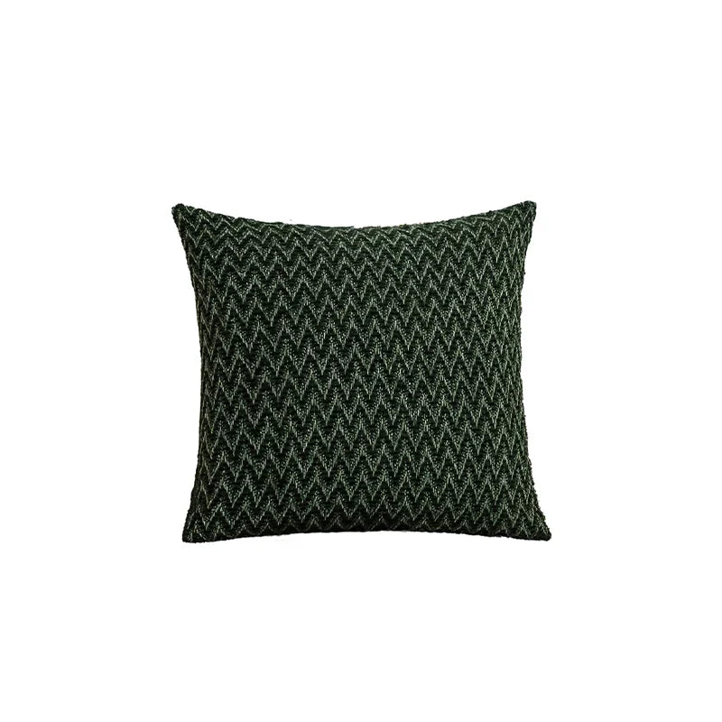 Axyaa Retro Green Wave Cushion Cover 45x45cm for Christmas Home Decoration