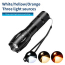 Axyaa Rechargeable Multi-Color LED Flashlight: Fishing, Camping, Hunting, Photography, Selfie