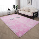 Axyaa Tie-Dye Checkerboard Area Rug for Retro Home Decor