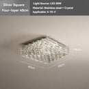 Axyaa Nordic Crystal LED Ceiling Chandelier - Luxury Gold Chrome Lighting for Home Décor