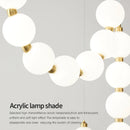Axyaa Modern Copper Chandelier: Elegant Lighting for Dining Room, Bar, and Staircase