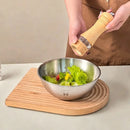 Axyaa Stainless Steel Salad Bowls with Scale Line, Durable Kitchen Mixing Bowls