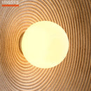 Wabi-sabi Circular Walnut Wall Lamp LED G9 Bedroom Kitchen Light Axyaa Brand