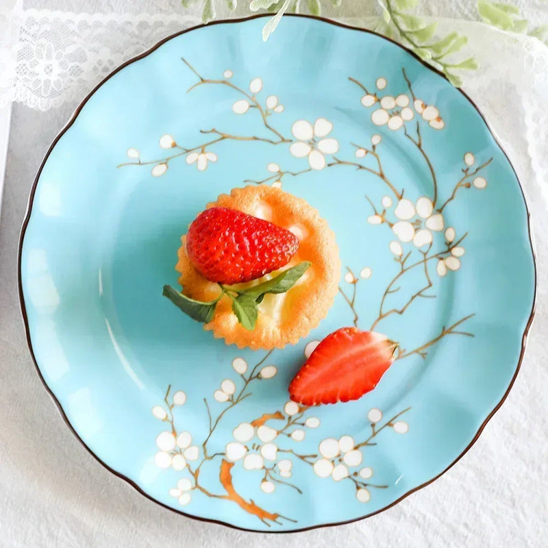Axya High-end Afternoon Tea Coffee Cup Saucer Set - Elegant Ceramic Plate Collection