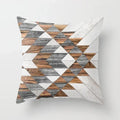 Axyaa Wood Texture Marble Pillowcases - Geometric Cushions Case for Home Decor