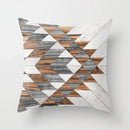 Axyaa Wood Texture Marble Pillowcases - Geometric Cushions Case for Home Decor