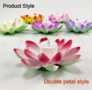 Axyaa Double Petal Lotus Night Light: Festive Floating Water Sensor Flower Color Light