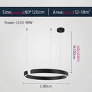 Axyaa Modern LED Chandeliers Metal Rings Pendant Lights for Home Decor