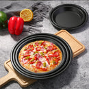 Axyaa 8/10 Inch Non-Stick Pizza Pan - Round Baking Tray and Cooking Sheet