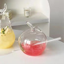 Axyaa Apple Cocktail Glasses Cup Set - Clear Glass for Bar Gathering Party