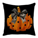 Axyaa Halloween Pumpkin Print Pillow Cover 45x45 - Festive Home Decor & Holiday Gift