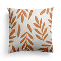 Axyaa Nordic Orange Geometric Flower Print Throw Pillow Cover for Home and Office