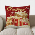 Axyaa Snowman & Christmas City Decor Pillow Cover for Sofa, Bedroom, Car
