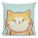 Axyaa Cute Dog Pattern Pillowcase for Home Decor 45X45cm