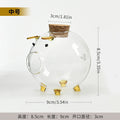 Axyaa Glass Piggy Bank for Gold Beans Storage - Mini Wish Bottle