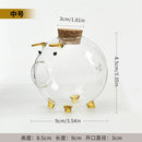 Axyaa Glass Piggy Bank for Gold Beans Storage - Mini Wish Bottle