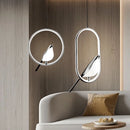 Axyaa Nordic Magpie LED Pendant Lamps Silver Gold Bird Hanging Light