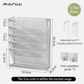 Axyaa 5-Level Vertical File Rack - Silver Mesh Design for Office Storage