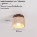 Axyaa Travertine Stone Ceiling Lamp Chandelier for Home Living Room Dining Room