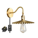 Axyaa Copper Pull Chain Wall Sconce Up Down Adjustable LED Light