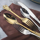 Axyaa Antique Floral Stainless Steel Western Tableware Set