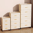 Axyaa 15.75 Inch Multi-tier Rolling Storage Cabinet for Snacks, Clothes, Books