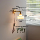 Axyaa Glass LED Wall Sconce, Luxury Stair Light, E27 Bulb, Green & White
