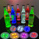 LED Light Coaster for Wine Bottles by Axyaa - Party Decor Illuminated Stickers