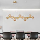 Axyaa Gold Glass Ball LED Pendant Light for Kitchen Living Room