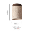 Axyaa Yellow Travertine Marble Downlight E27 Ceiling Lamp for Home, Hotel, Restaurant