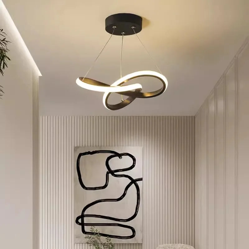 Axyaa LED Strip Pendant Light: Modern Minimalist Home Decor Fixture.