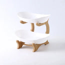 Axyaa 2/3 Layer Wooden Dinnerware Set - Partitioned Fruit Bowl, Candy Trays, Salad Bowl