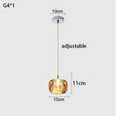 Axyaa Crystal Apple Copper Chandelier Pendant Lighting for Bedroom and Restaurant