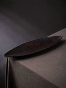 Axyaa Leaf Shape Ceramic Dim Sum Plate for Liuyun Commercial Strip Bread