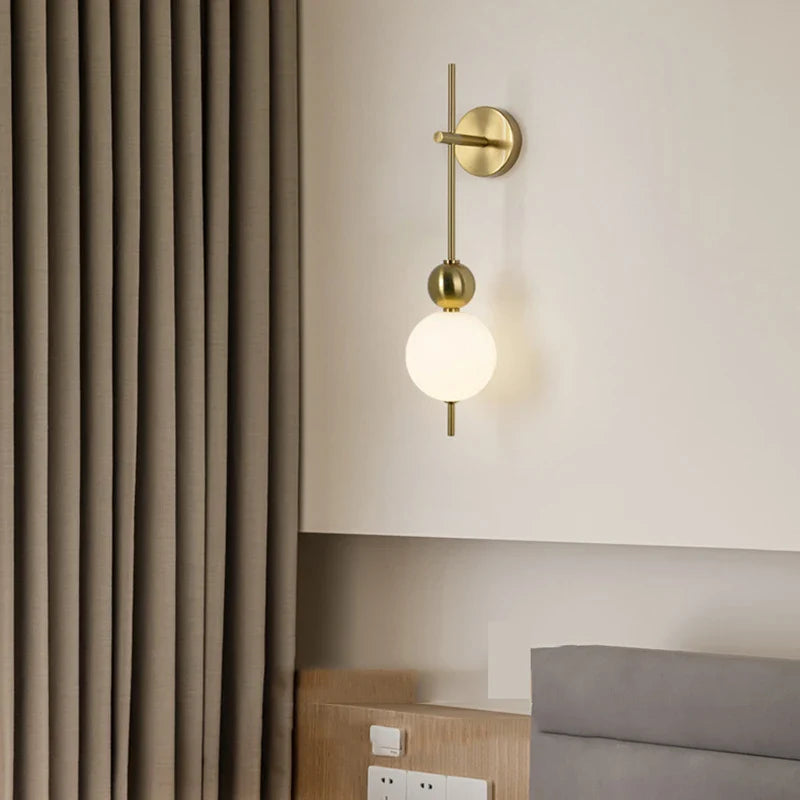 Axyaa Nordic Circle Wall Lamp for Minimalist Bedroom and Living Room