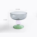 Axyaa Colourful Ice Cream Cup Set - Ball Stemmed Glass Dessert Salad Bowl