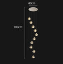 Axyaa Crystal Chandeliers: Modern Hall Staircase Indoor Lighting Ceiling Lamps