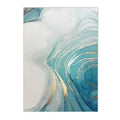 Luxurious Gilt Marble Art Print by Axyaa - Turquoise Gold Foil Texture For Home Decor