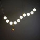 Axyaa Pearl Necklace Pendant Lamp: Luxury LED Chandelier for Living Room