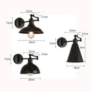 Axyaa Retro Folding Arm Wall Lamp for Bedroom, Living Room, Study - Antique Iron Design